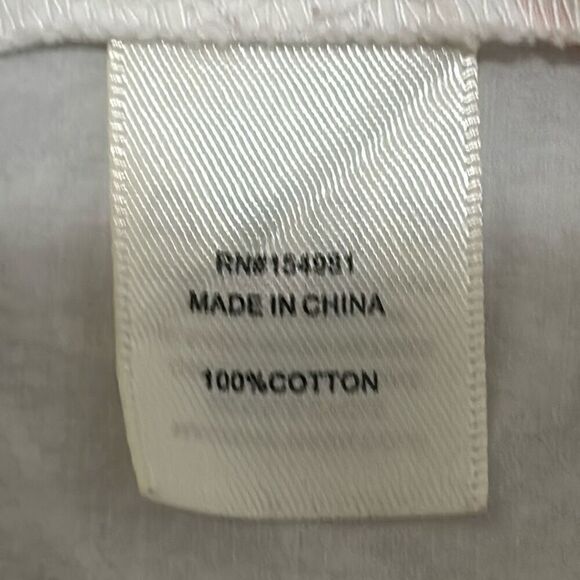 Saint Geraldine Size M Tie Back Citrus Blouse White Oranges Boxy Preppy Coastal - Picture 4 of 5